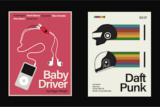 create high quality minimalist posters