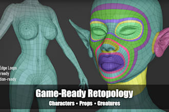 retopologize your 3d character for gameready use