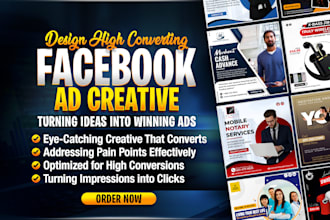 design high converting facebook ad creative or ad design