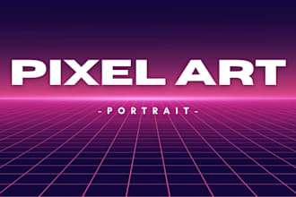 portraits in pixel art style