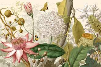 create a beautiful vintage botanical illustration
