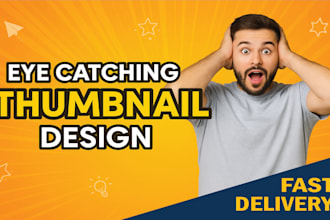 design a professional you tube thumbnail for you