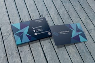 do professional business card design, visiting card, thank you card