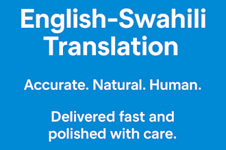 translate english to swahili accurately and professionally