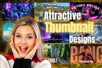 design professional and clickable youtube thumbnails