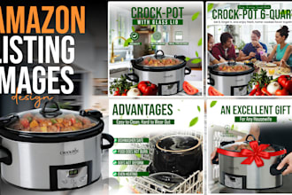 design product infographic and listing pictures for amazon