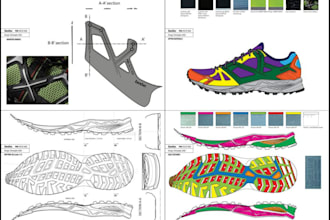 design custom shoe tech pack footwear design tech pack sneaker for manufacture