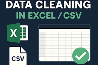 clean, organize, and prepare your dataset in excel or CSV