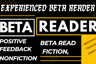 beta read, proofread your fiction and nonfiction manuscript for amazon kdp