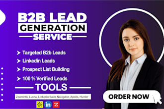 provide b2b lead generation email list building and linkedin lead list service