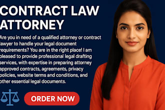 be your lawyer for legal agreements, contract, terms and conditions, mou or nda