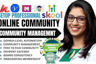 skool community setup ghl kajabi course mighty networks skool community manager