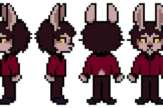 make you undertale or deltarune style sprites of your character