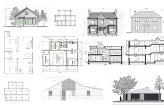 do architectural blueprint drawing adu, deck, garage, barn, loft conversion