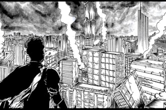 be terrifying horror comic book artist for your psyco script
