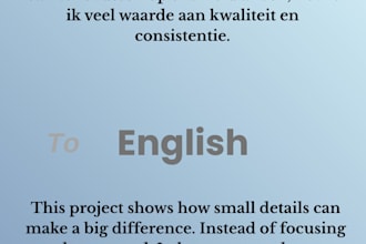 make a fast translation dutch to english and english to dutch