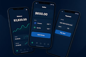 design fintech app, dashboard UI UX and website in figma with prototype
