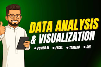 do data analysis using excel, python, sql and dashboards