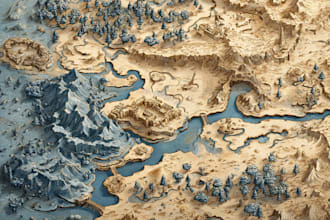 draw fantasy map illustration