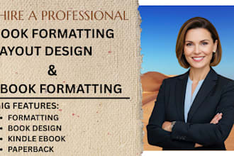 book formatting, layout design, and typesetting