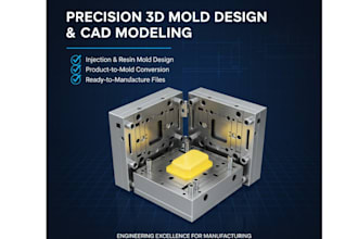 do 3d mold design, cad modeling, and plastic injection mold for manufacturing