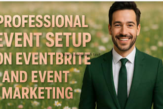 do professional eventbrite event setup, promotion for maximum attendance
