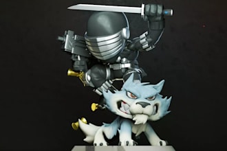 craft cosplay figure or sculpt collectible,toy 3d chibi,animal action figure stl
