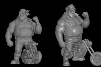 do 3d character modeling 3d game character design 3d table top for 3d printing