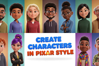 create custom characters in pixar style