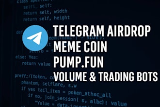 develop a custom telegram trading bot, crypto bot, and meme coin bot