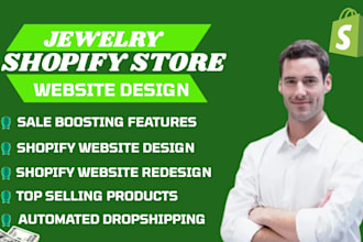 design and redesign jewelery shopify store, ring website, necklace shopify store