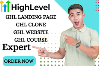 be your gohighlevel expert, clone ghl landing page, automate website, ghl course