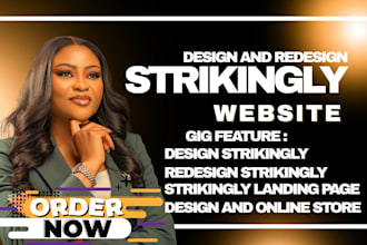design, redesign, and build your strikingly website or strikingly online store
