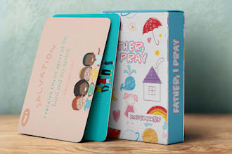 create custom flash card game trading card game playing cardgame card box design