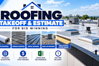 do construction roofing takeoff and estimate for bid winning