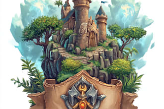 design twitch streaming fantasy card game logo