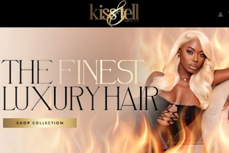 hair extension website hair extension shopify store beauty hair website