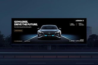 design a professional billboard hoarding or outdoor advertising design
