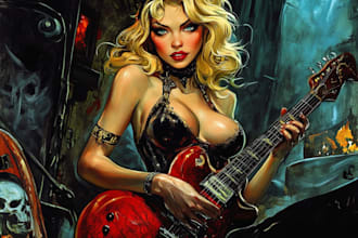 draw sexy girl pin up semirealistic comic caricature
