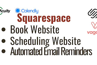 setup squarespace booking, scheduling website and service providers development