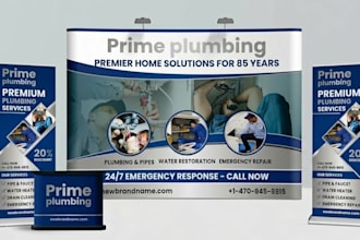 design trade show booth and backdrop for your exhibition
