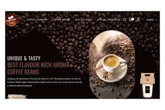 design black coffee shopify store private label matcha tea store coffee website