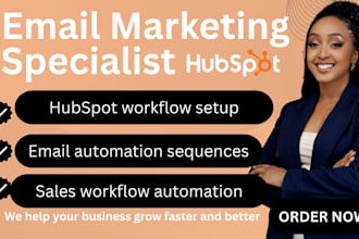 setup hubspot automation workflows, email automation, sales and form automation