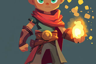 draw 2d game character illustration