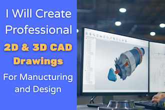 create professional 2d and 3d cad drawings for products