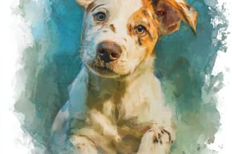 paint dog, cats, whatever pet portrait with watercolor