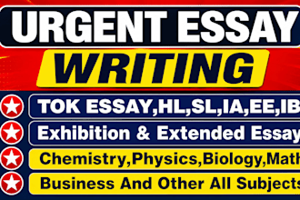 do essay writing,ia,ib,hl,sl,tok exhibition and extended essay