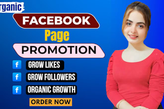promote and grow your facebook page following fast organic