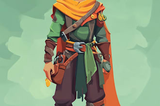 draw 2d game character illustration