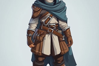 draw 2d game character illustration